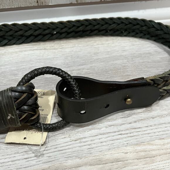 New! Coldwater Creek Leather Double Braided Hipslung Boho Y2K Womens Medium - Picture 2 of 6